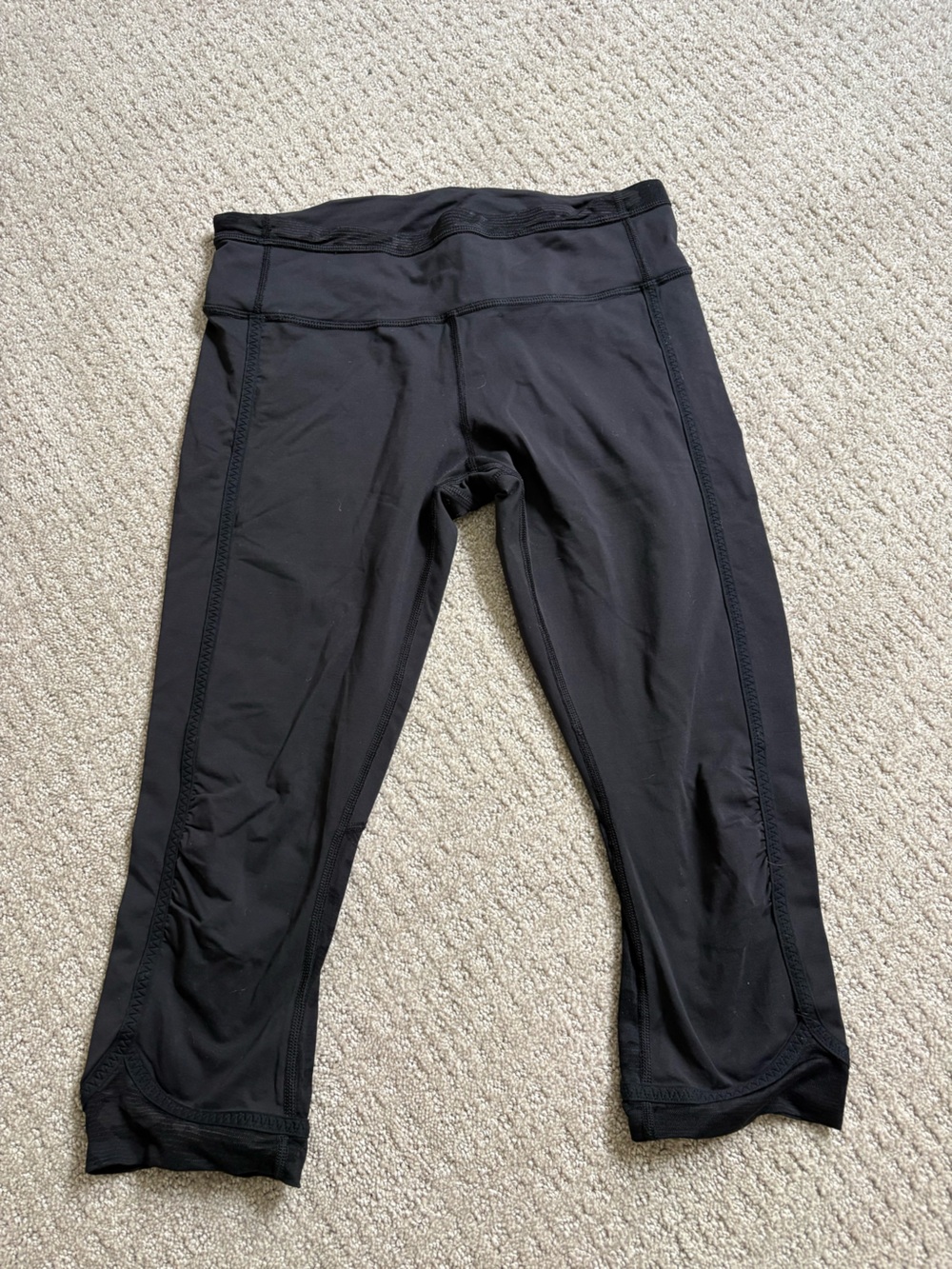 lululemon athletica Black Capris with Camo Details